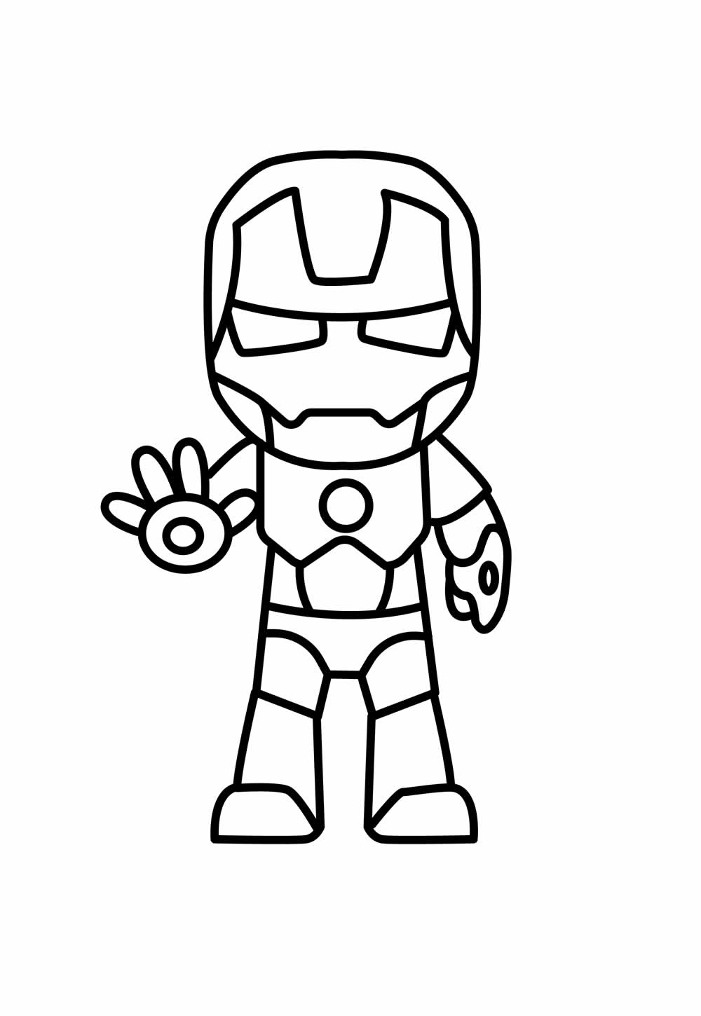 Desenho da versão Bebê do Homem de Ferro