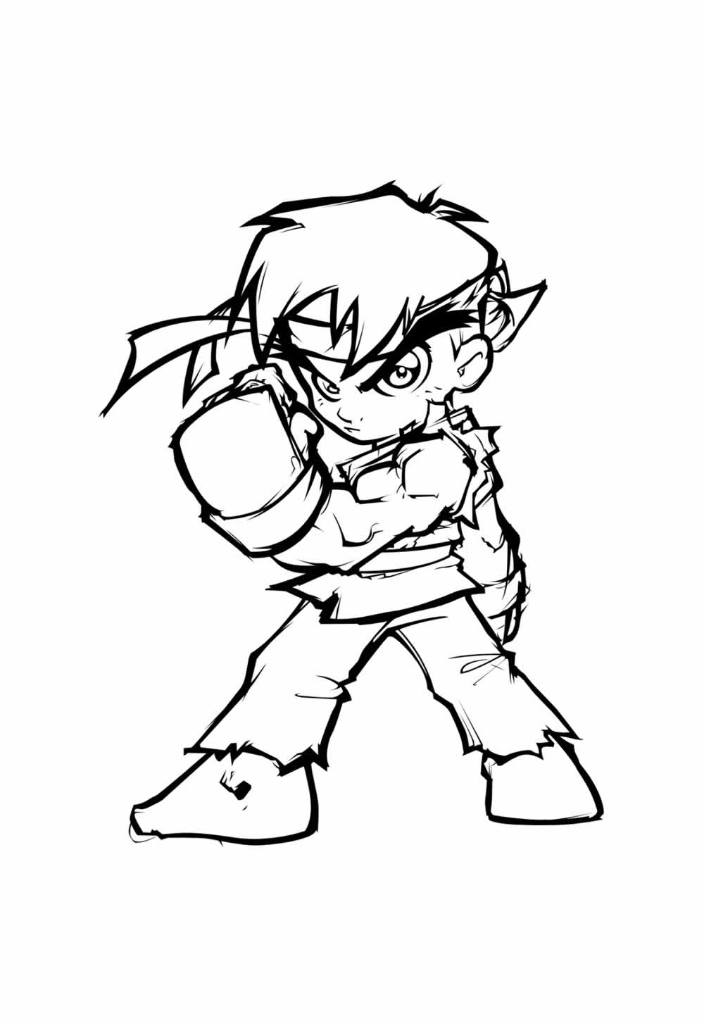 Desenho de Ryu Baby para colorir