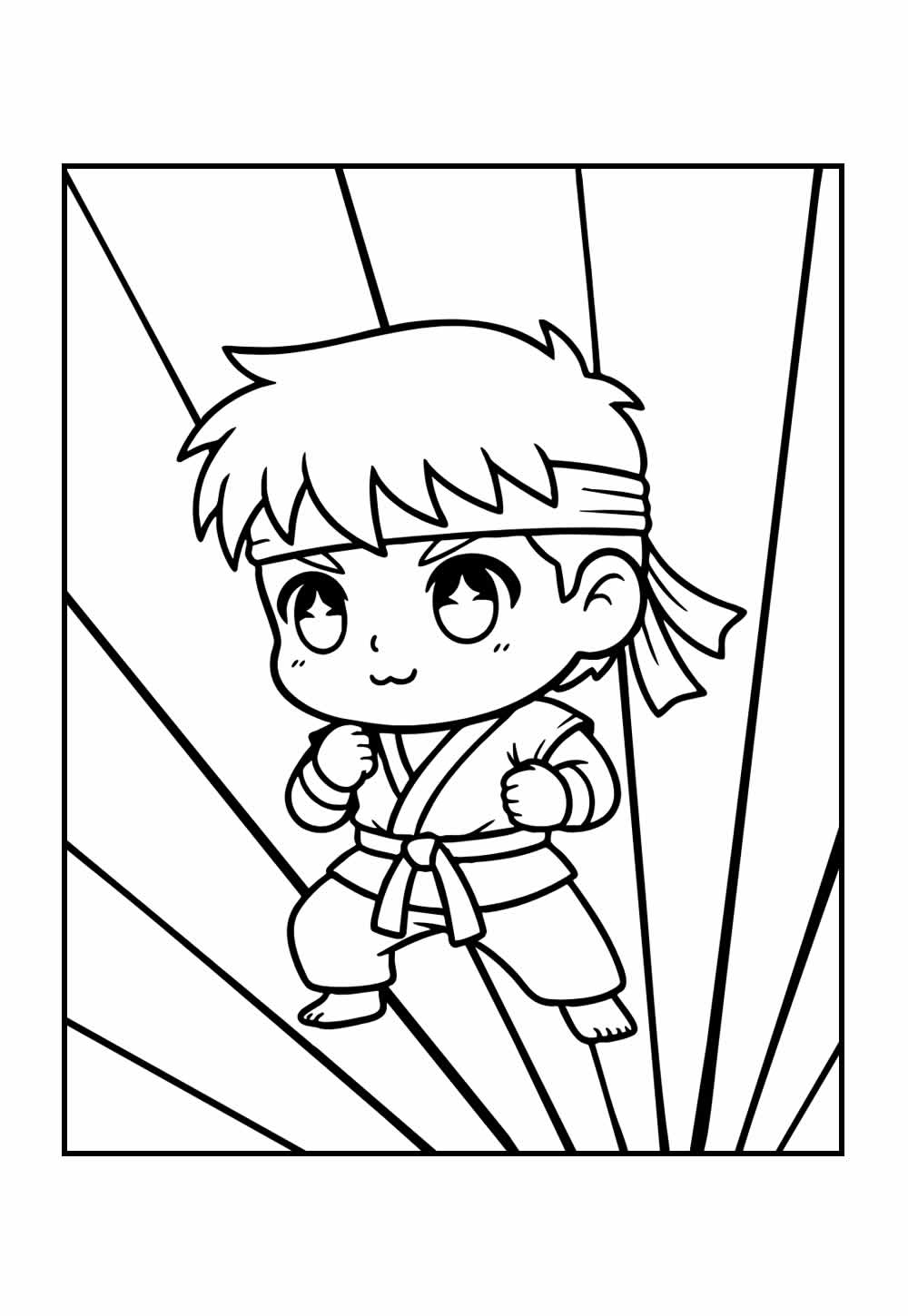 Desenho de Ryu Baby para pintar