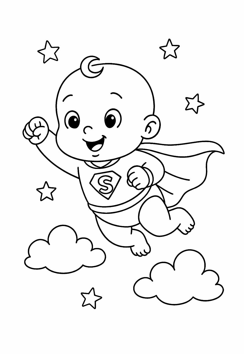 Desenho de Super-Homem Baby