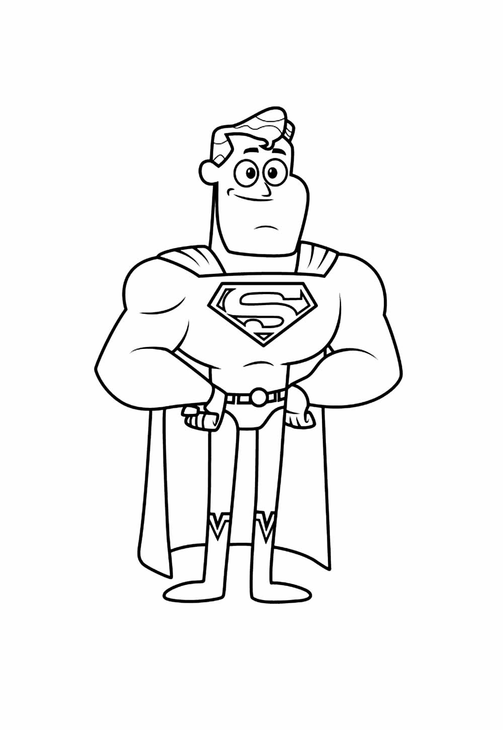 Desenho de Super-Homem Baby para pintar