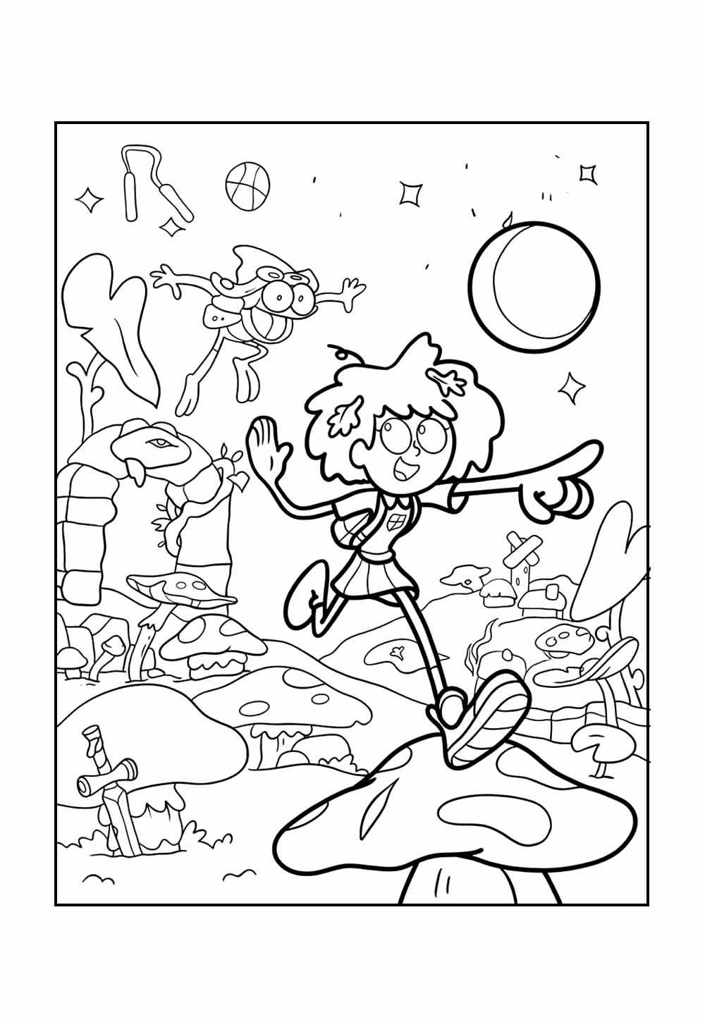 Desenho de Amphibia para Colorir