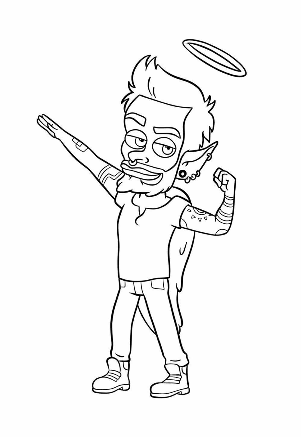 Desenho de Big Mouth para pintar