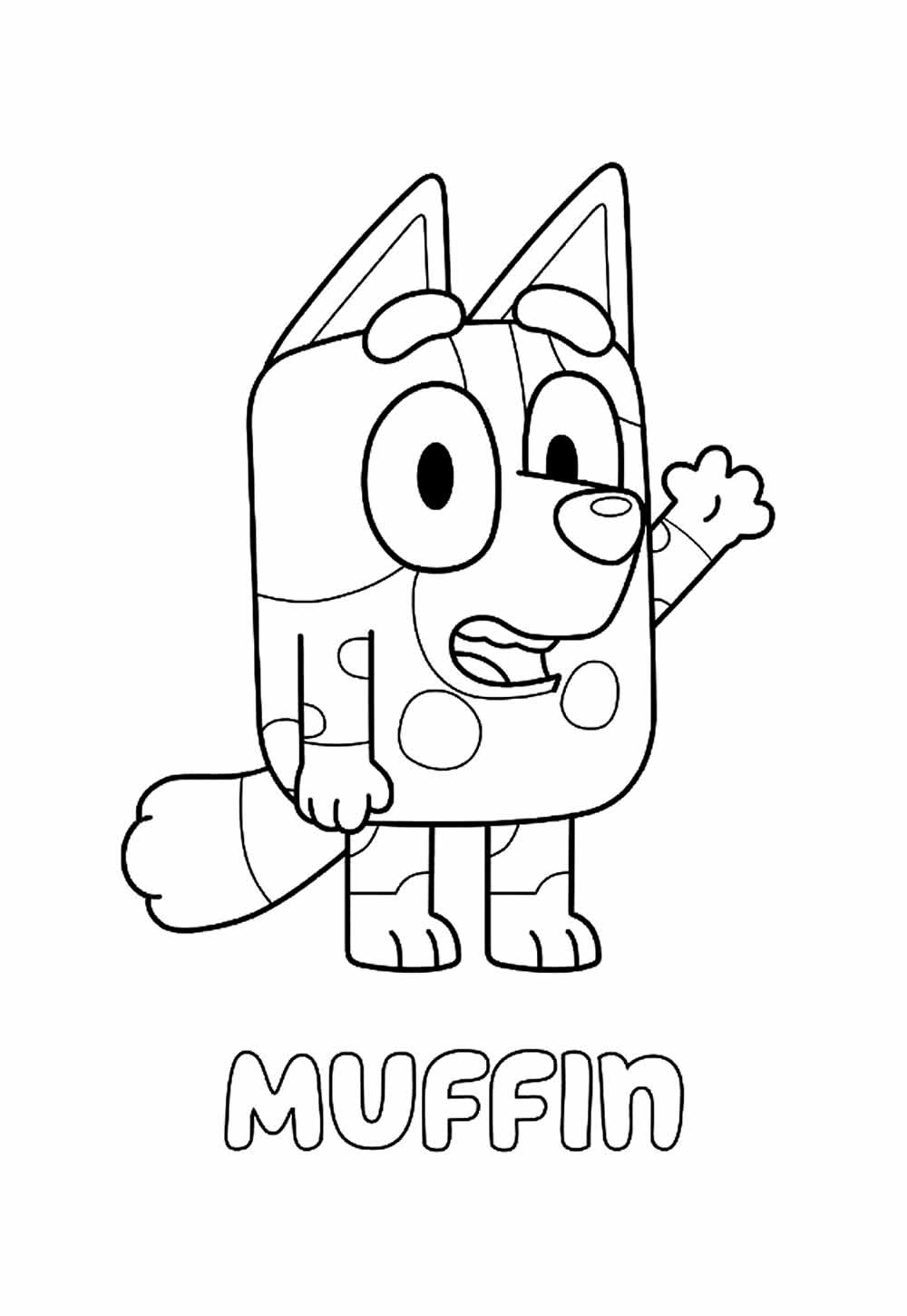 Desenhos de As Aventuras de Bluey para colorir - Muffin