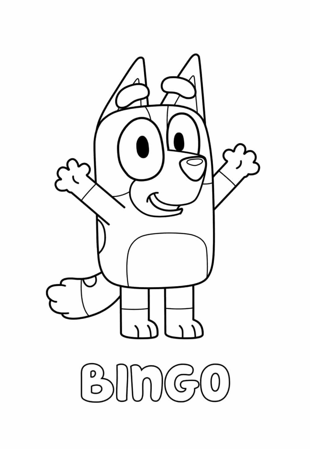 Desenho de Bingo - As Aventuras de Bluey
