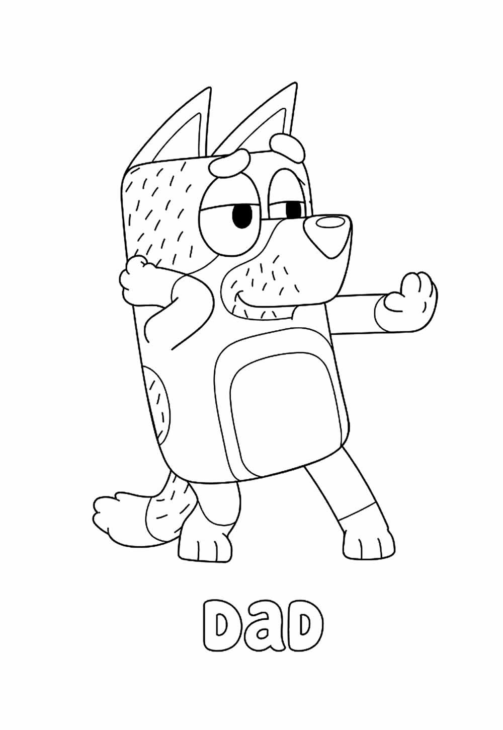Desenho de Dad - As Aventuras de Bluey