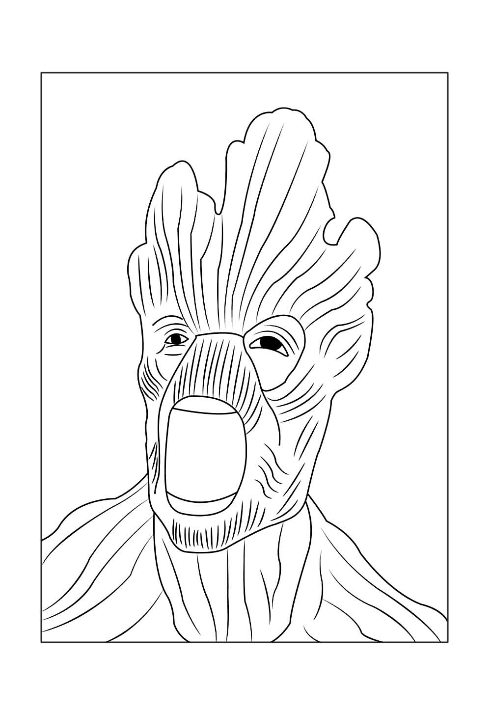 Desenho do Groot para pintar