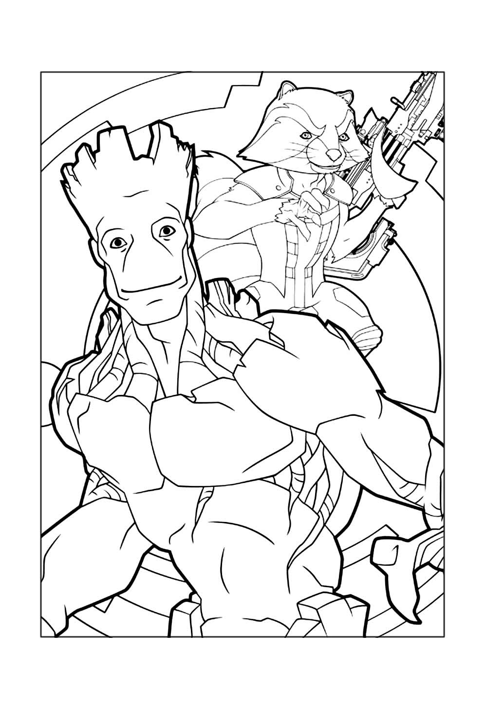 Groot para colorir