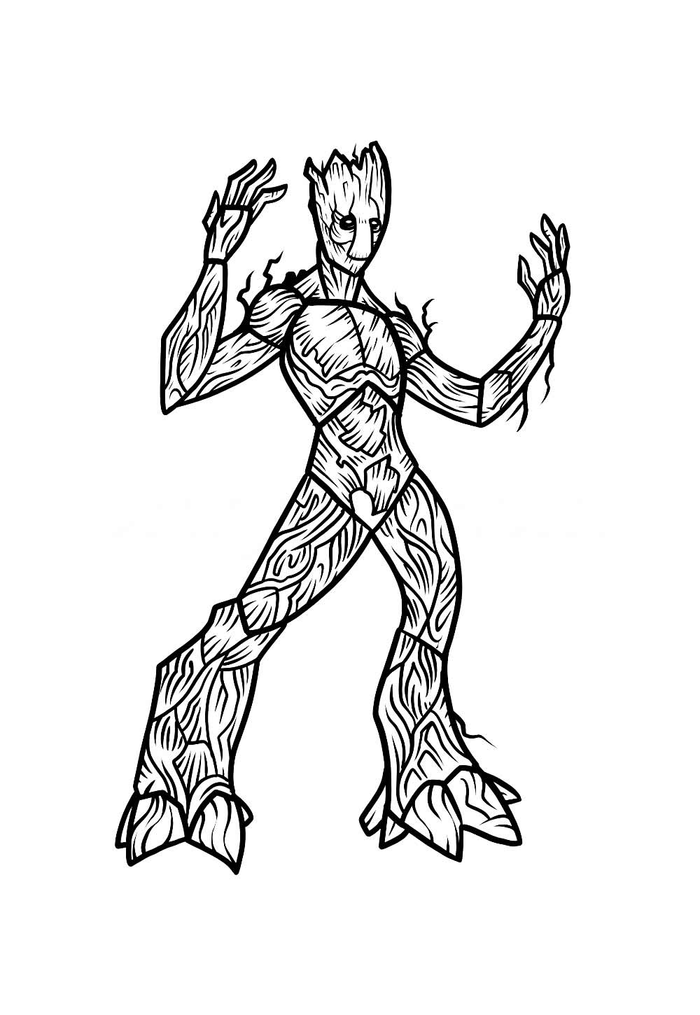 Desenho do Groot para imprimir