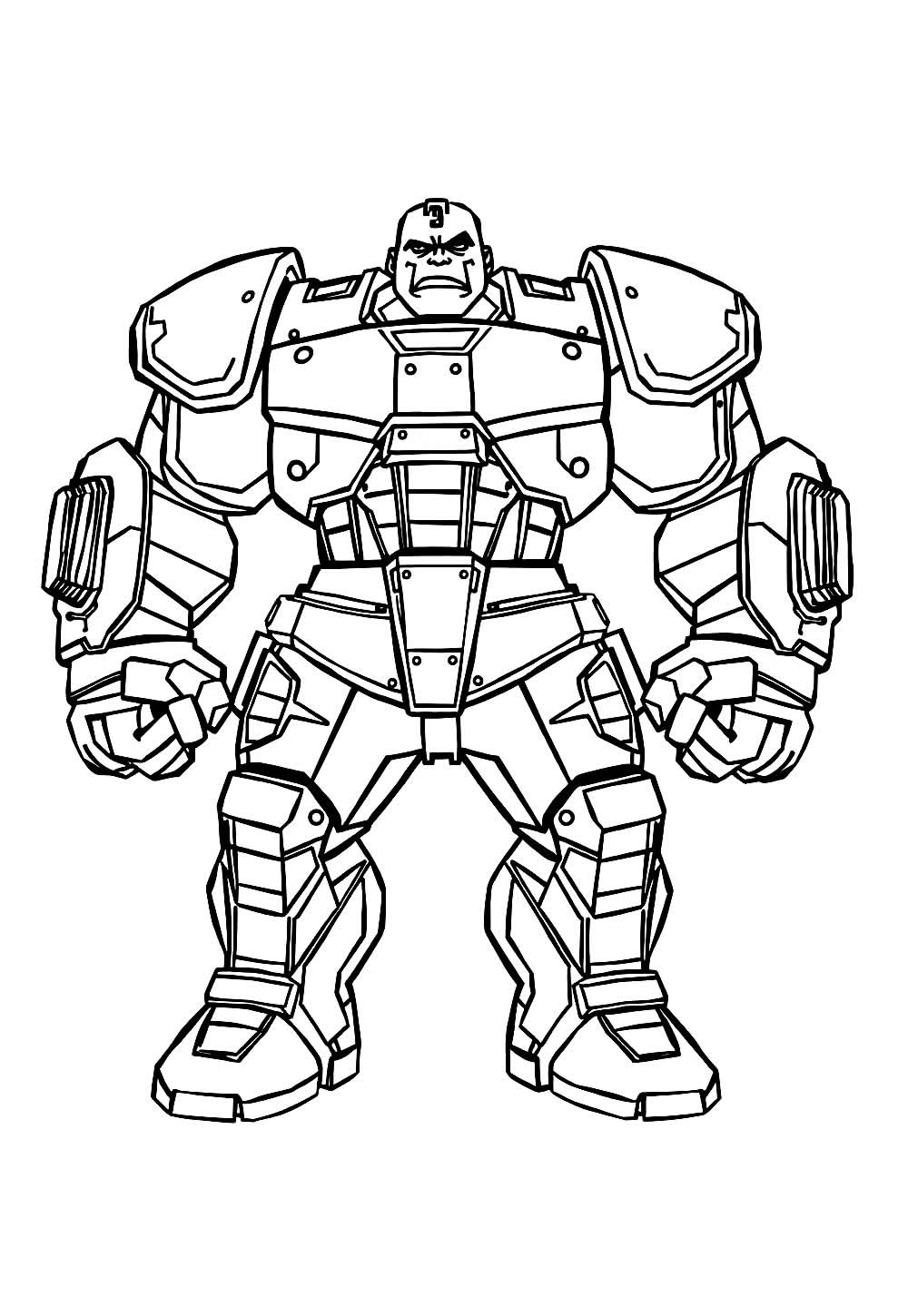 Desenho de Hulkbuster para pintar