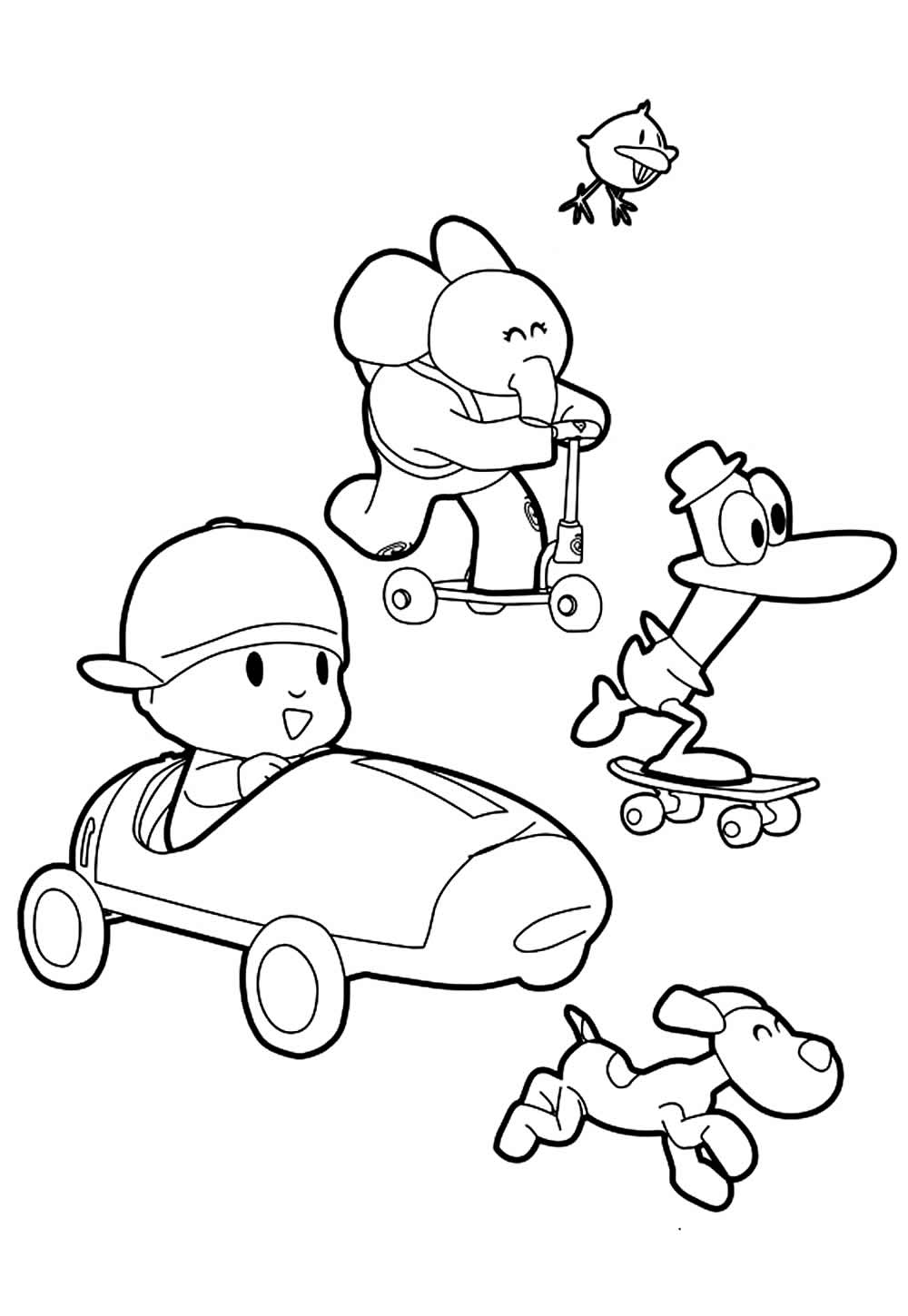 Desenho de Pocoyo para pintar
