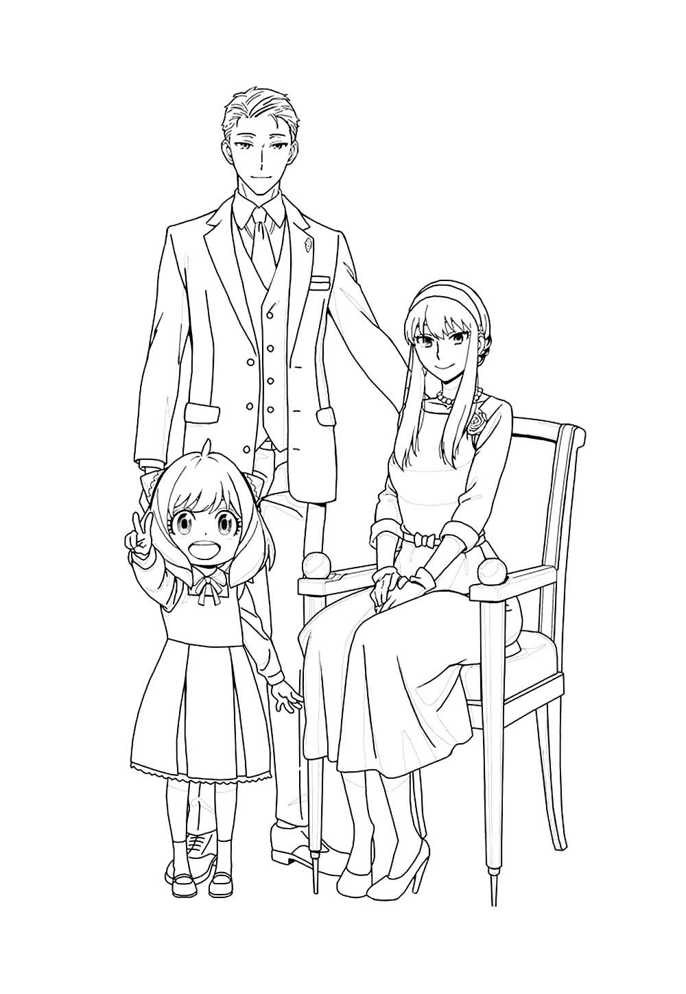 Desenho de Spy x Family para colorir