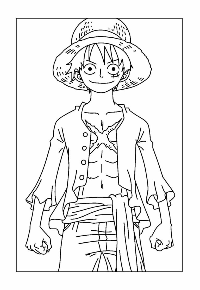Desenhos do Luffy para Colorir e Pintar - Tudo Para Colorir
