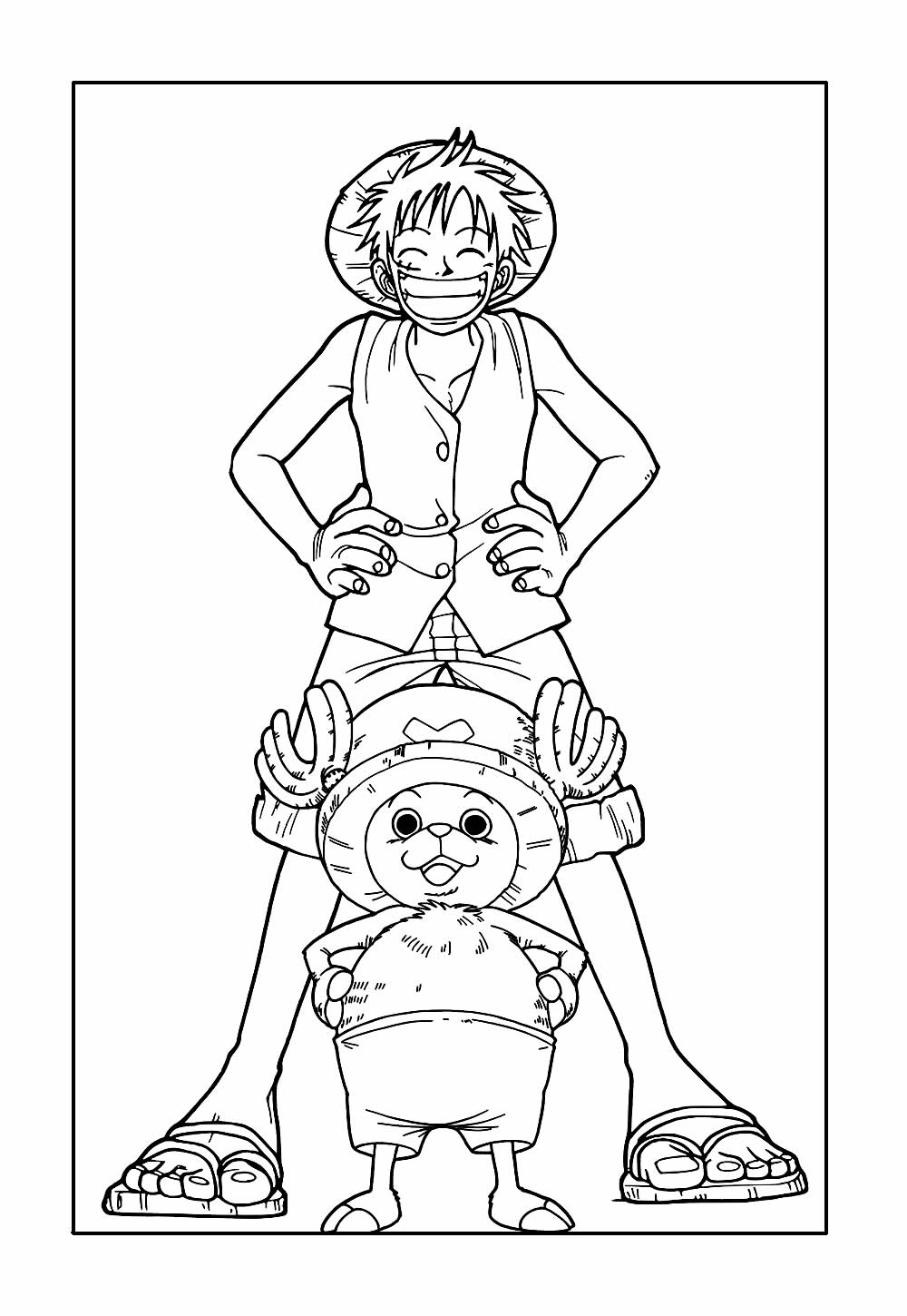 Desenho do Luffy para colorir