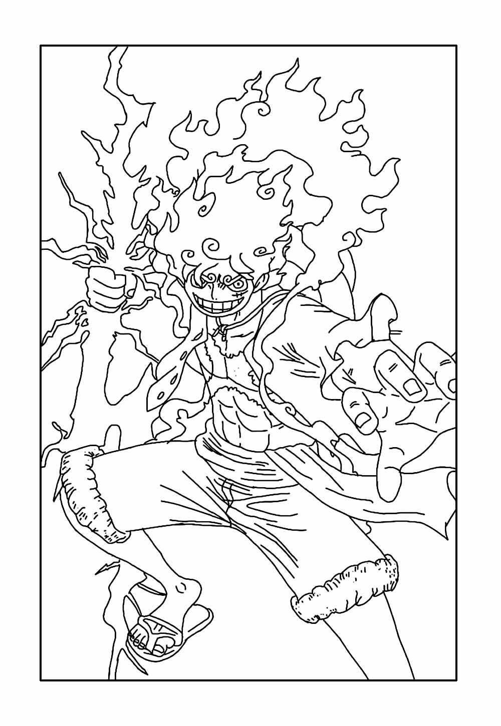 Desenho de Luffy para colorir