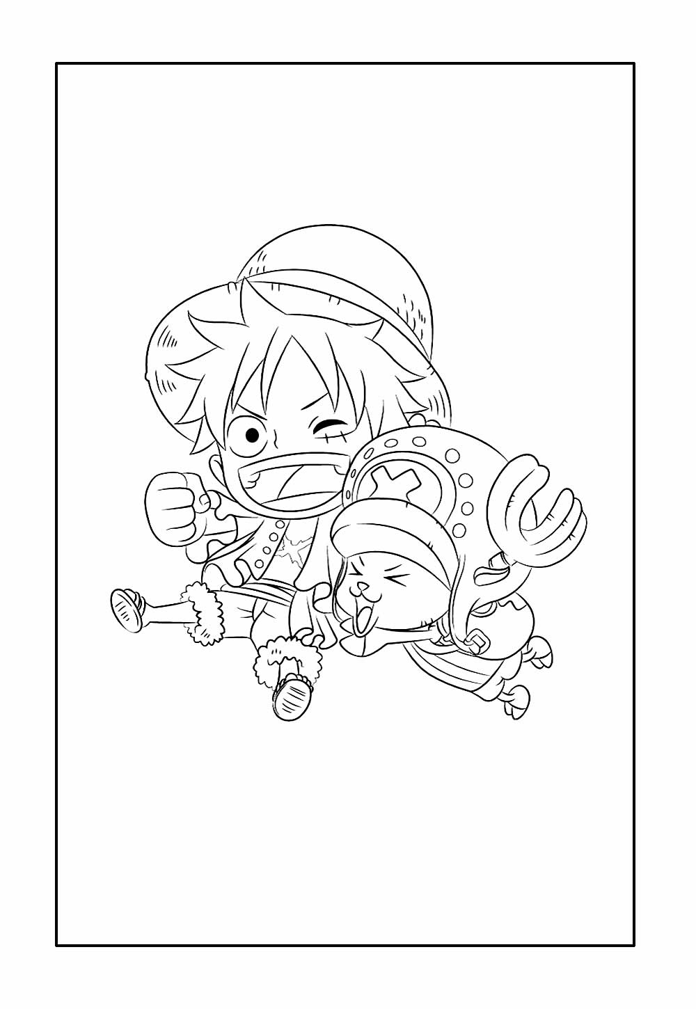 Luffy para colorir - Baby