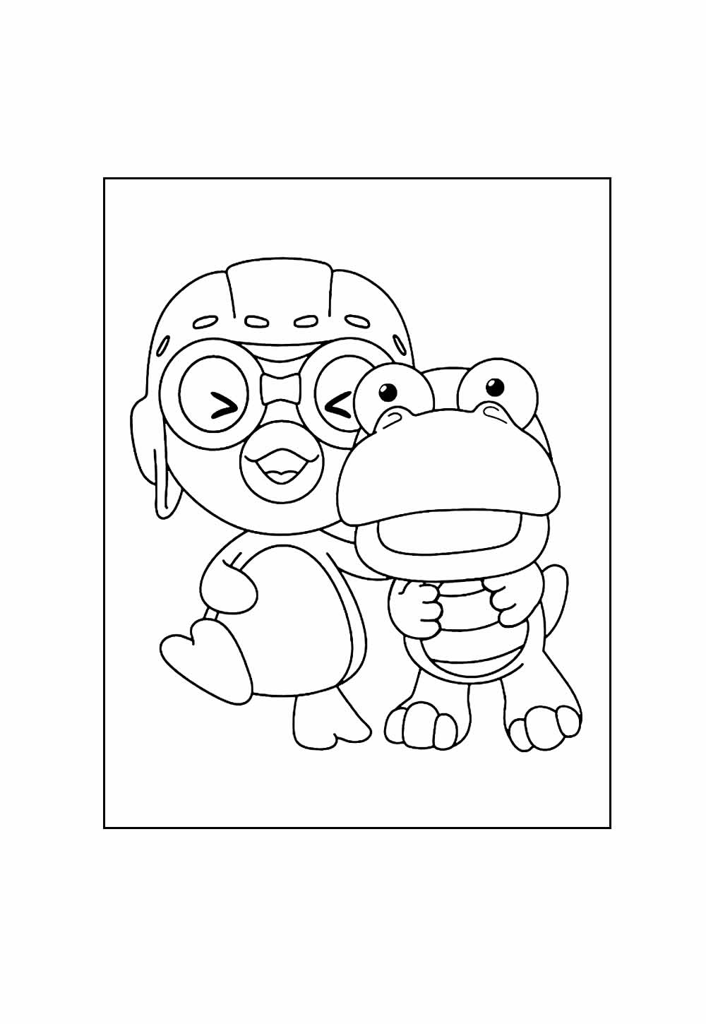 Desenho do Pororo para colorir