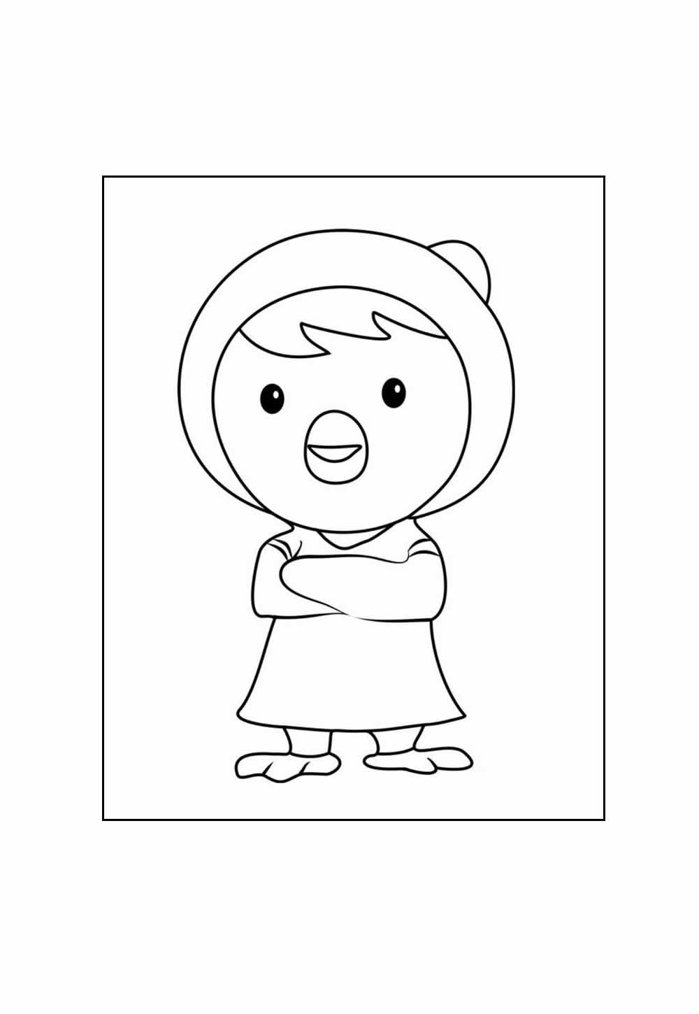 Desenho do Pororo para pintar