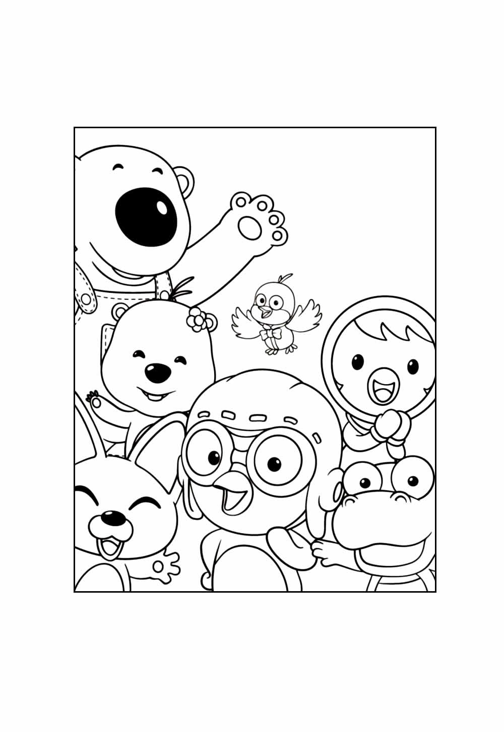 Pororo para colorir
