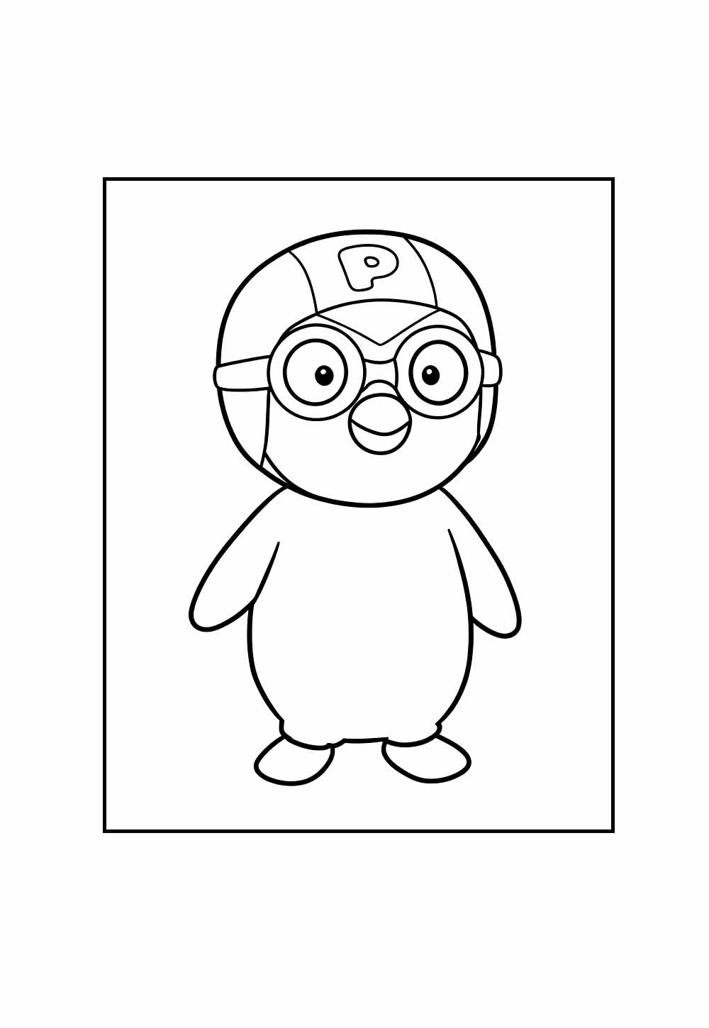 Desenho do Pororo para colorir