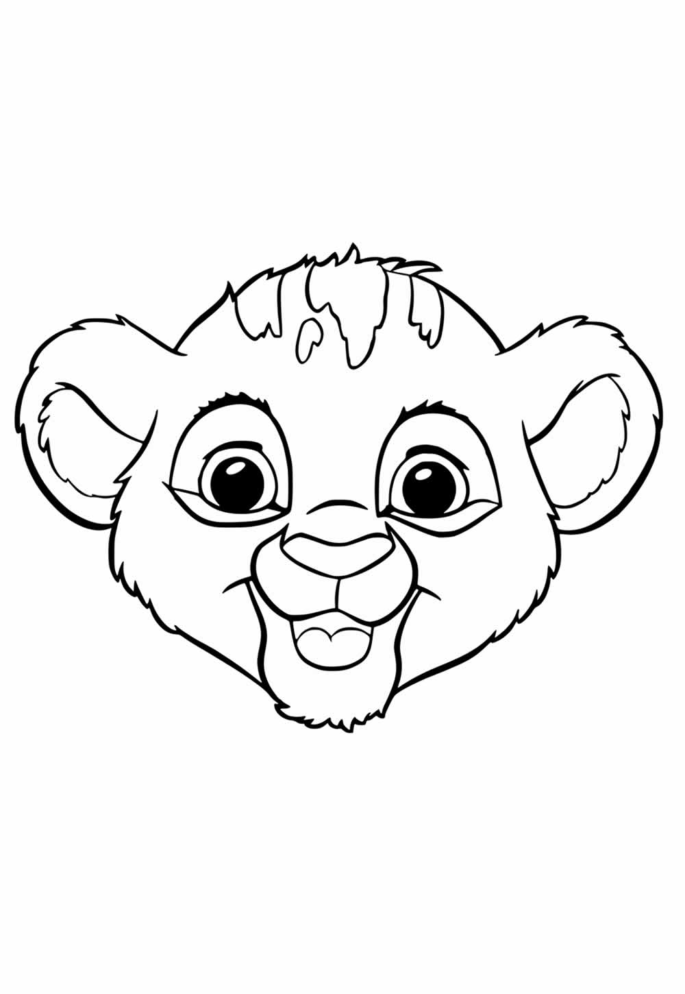 Desenho de Simba para colorir
