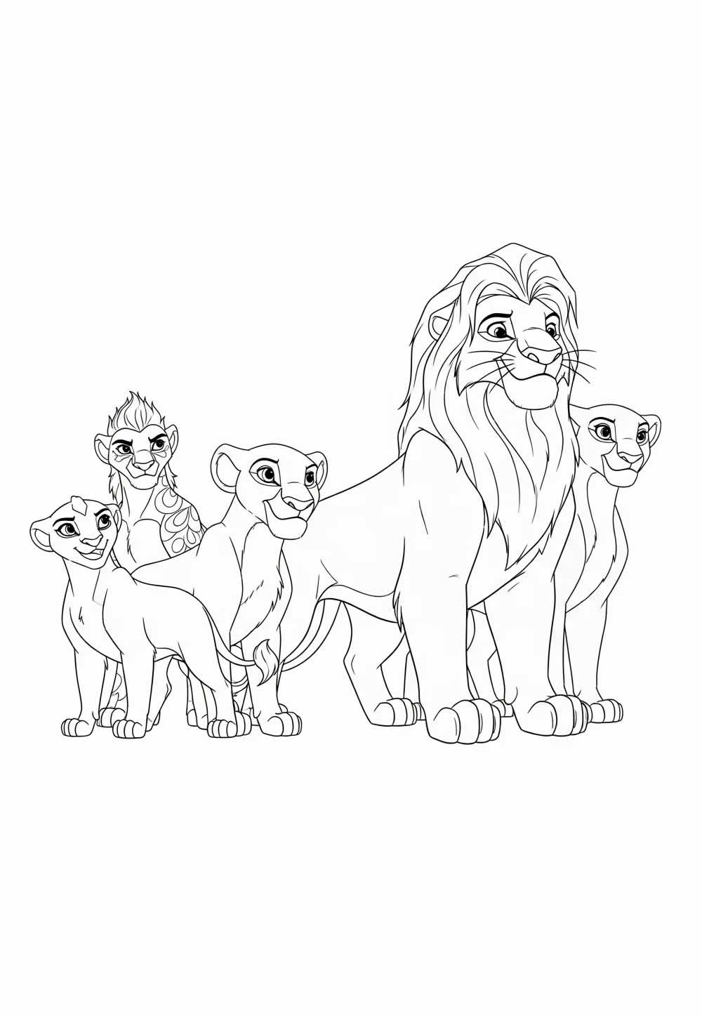 Desenho de Simba para colorir