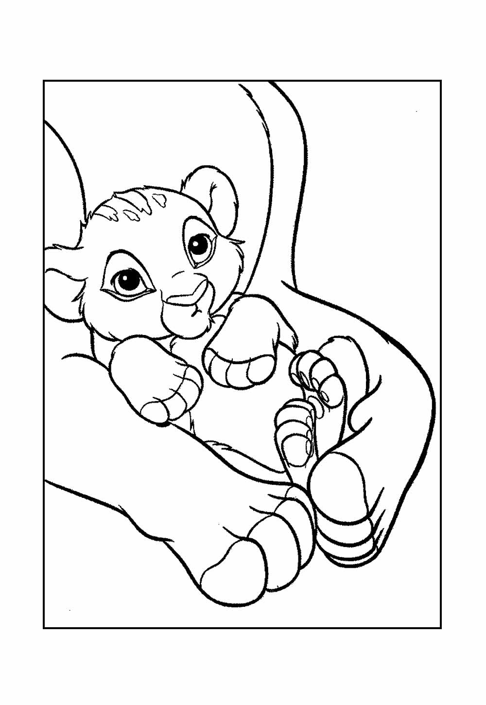 Desenhos de Simba para colorir