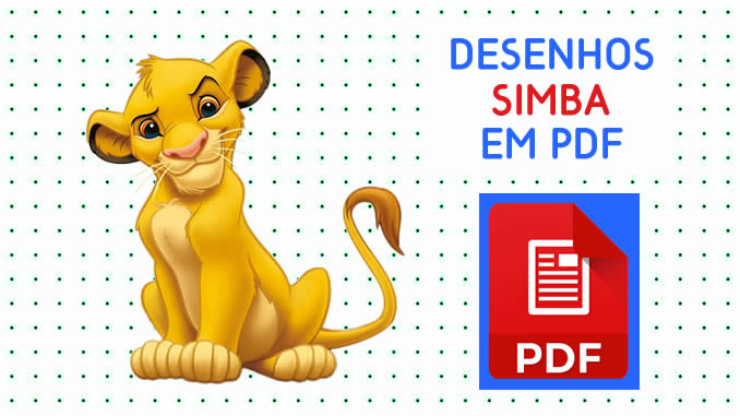 Desenhos de Simba em PDF