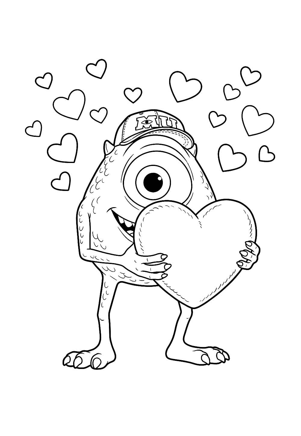 Desenho de Mike Wazowski