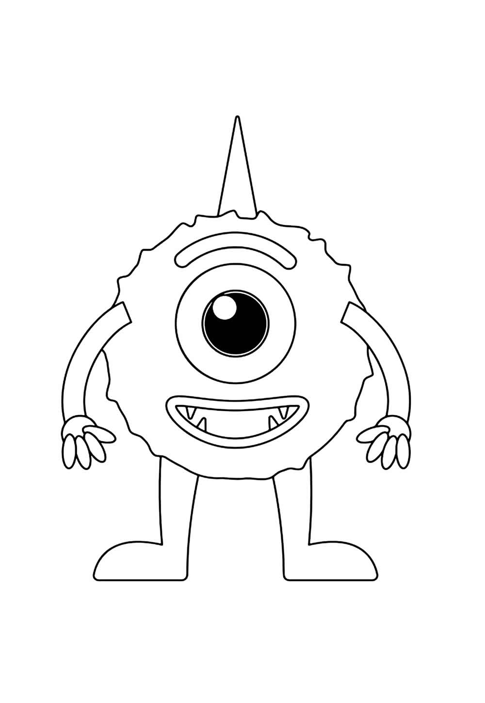 Desenho de Mike Wazowski para colorir