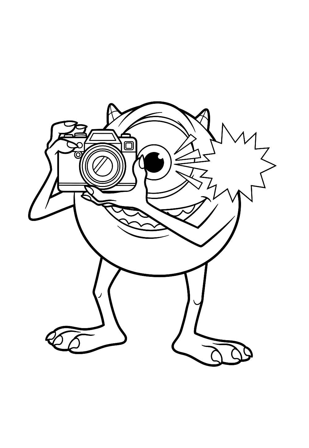 Desenho de Mike Wazowski para colorir