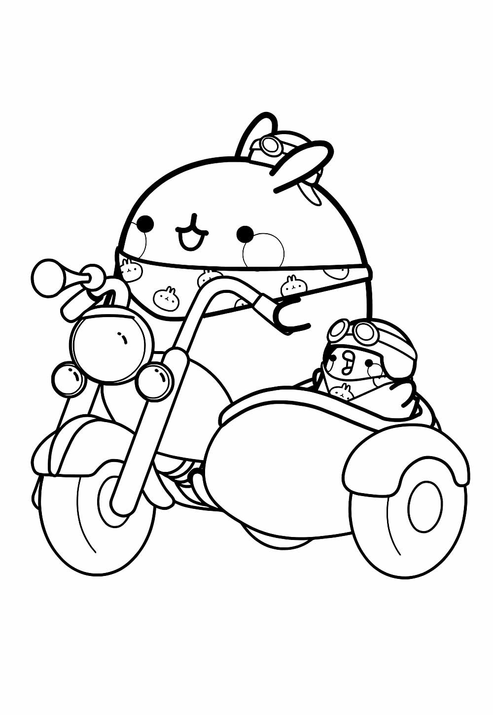 Desenho Molang Pintar