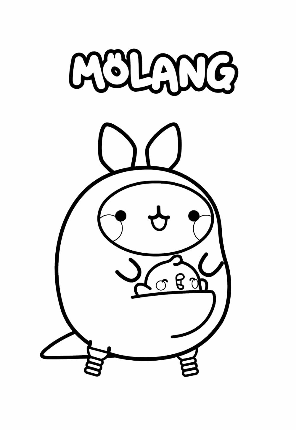 Desenho para colorir de Molang