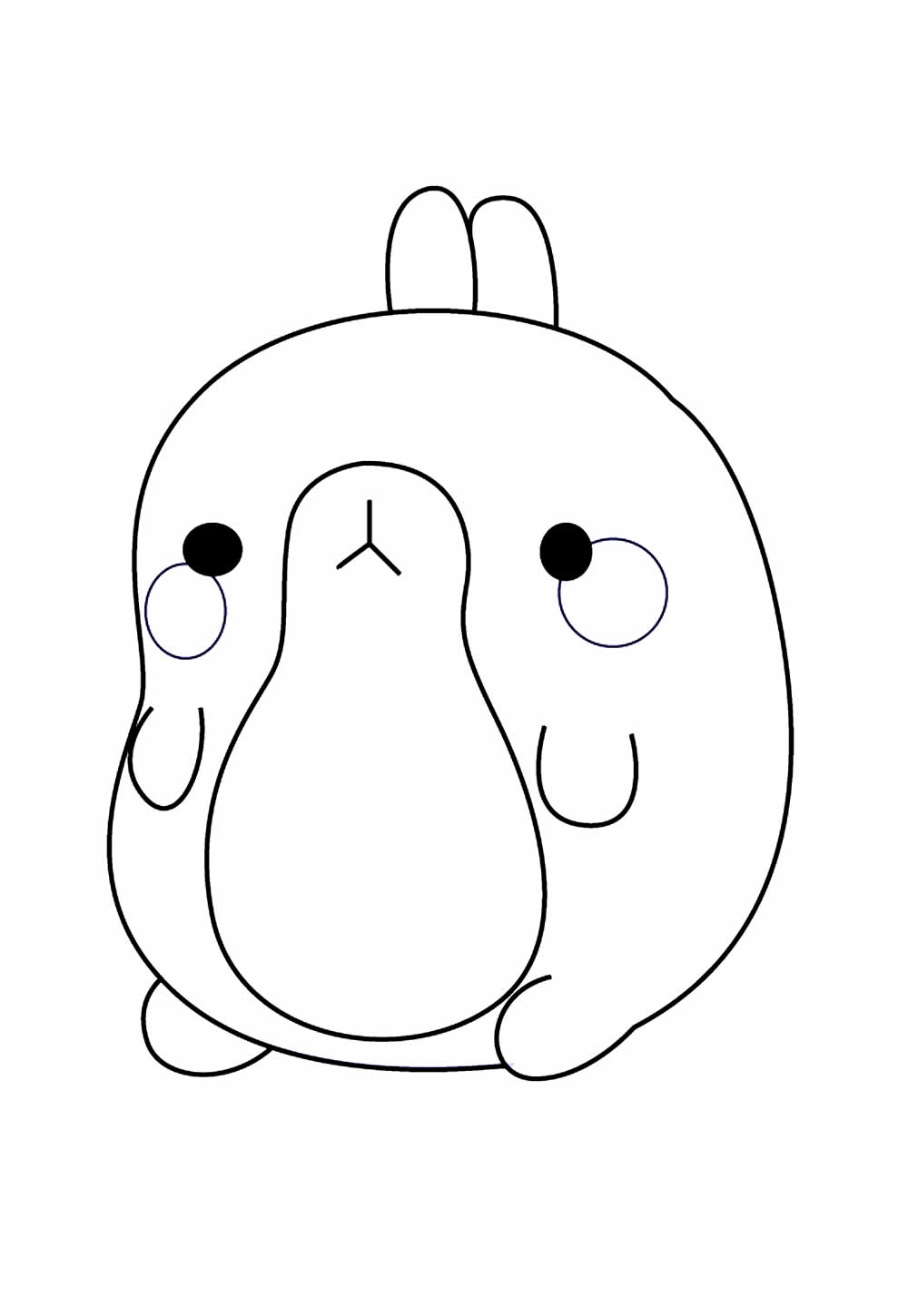 Desenho de Molang para colorir