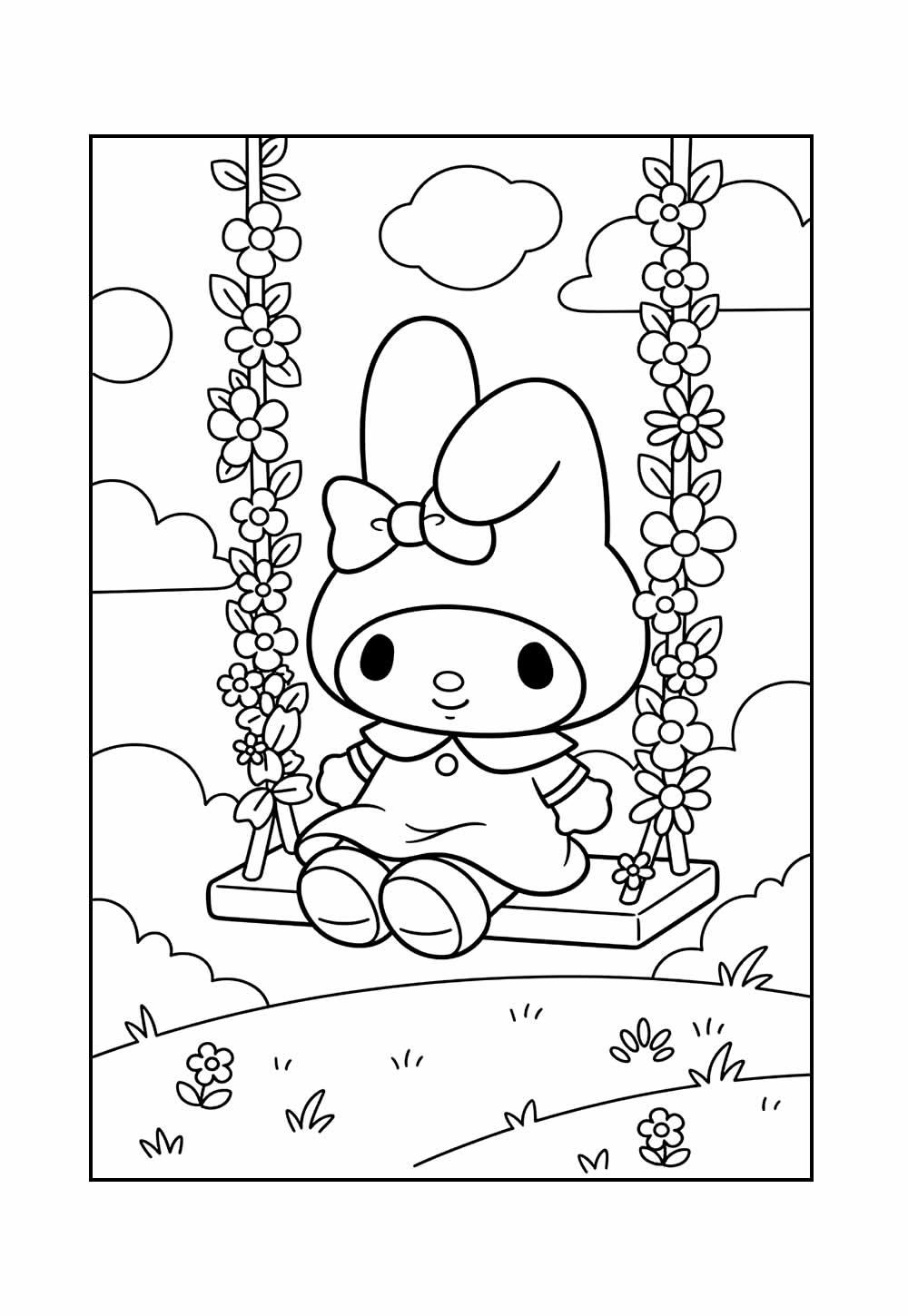 Desenho de My Melody para pintar
