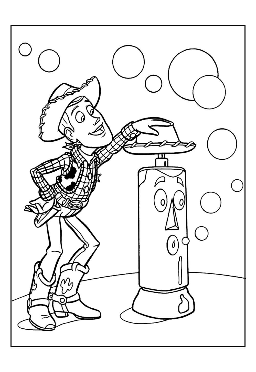 Desenho do Woody para pintar