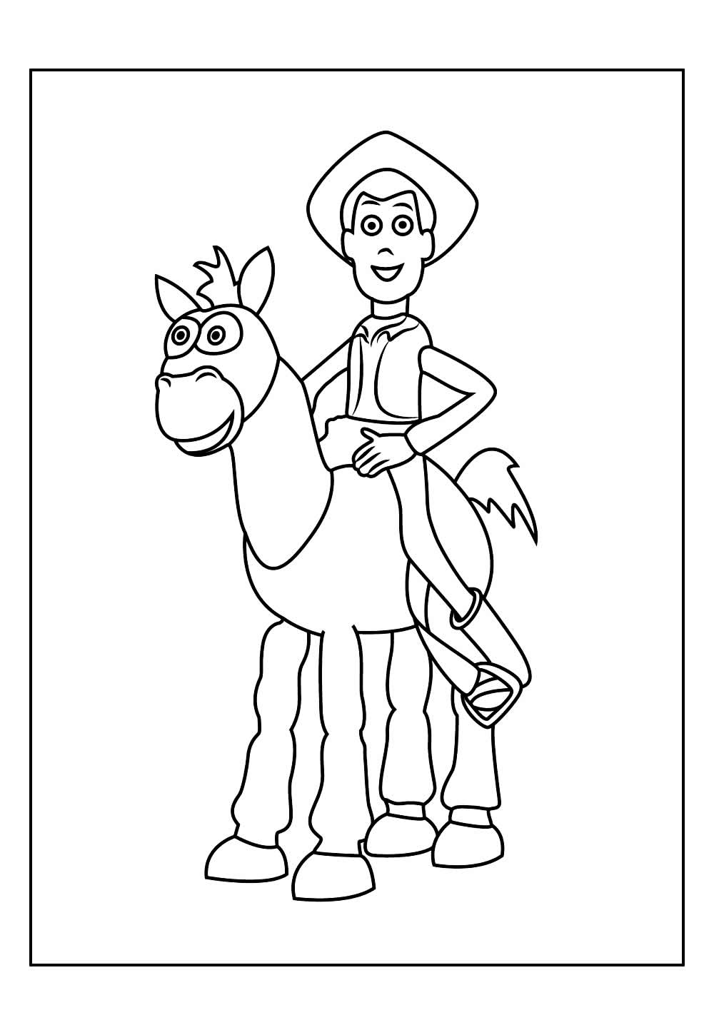 Desenho do Woody para colorir