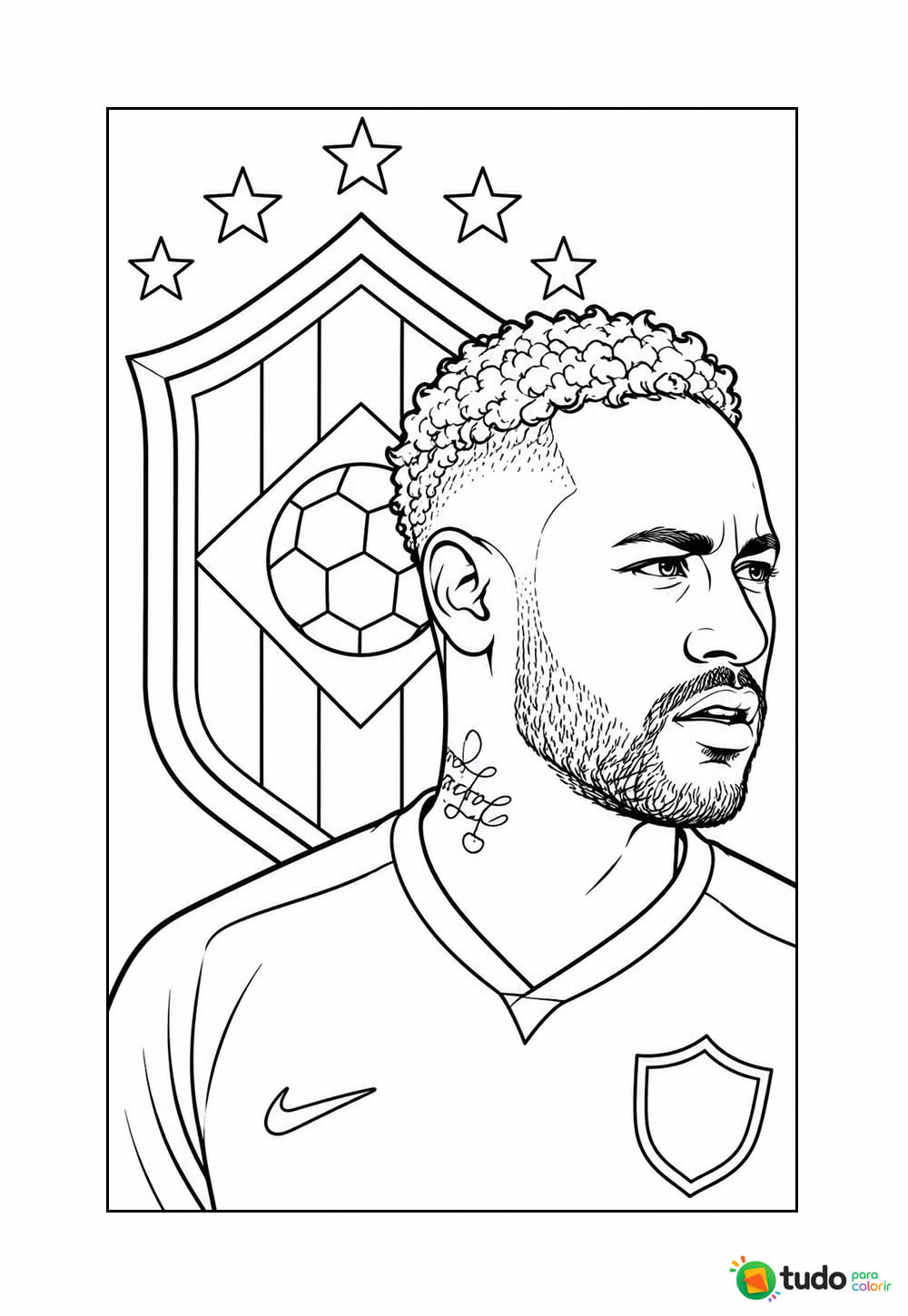 Desenho da Copa do Mundo - Neymar