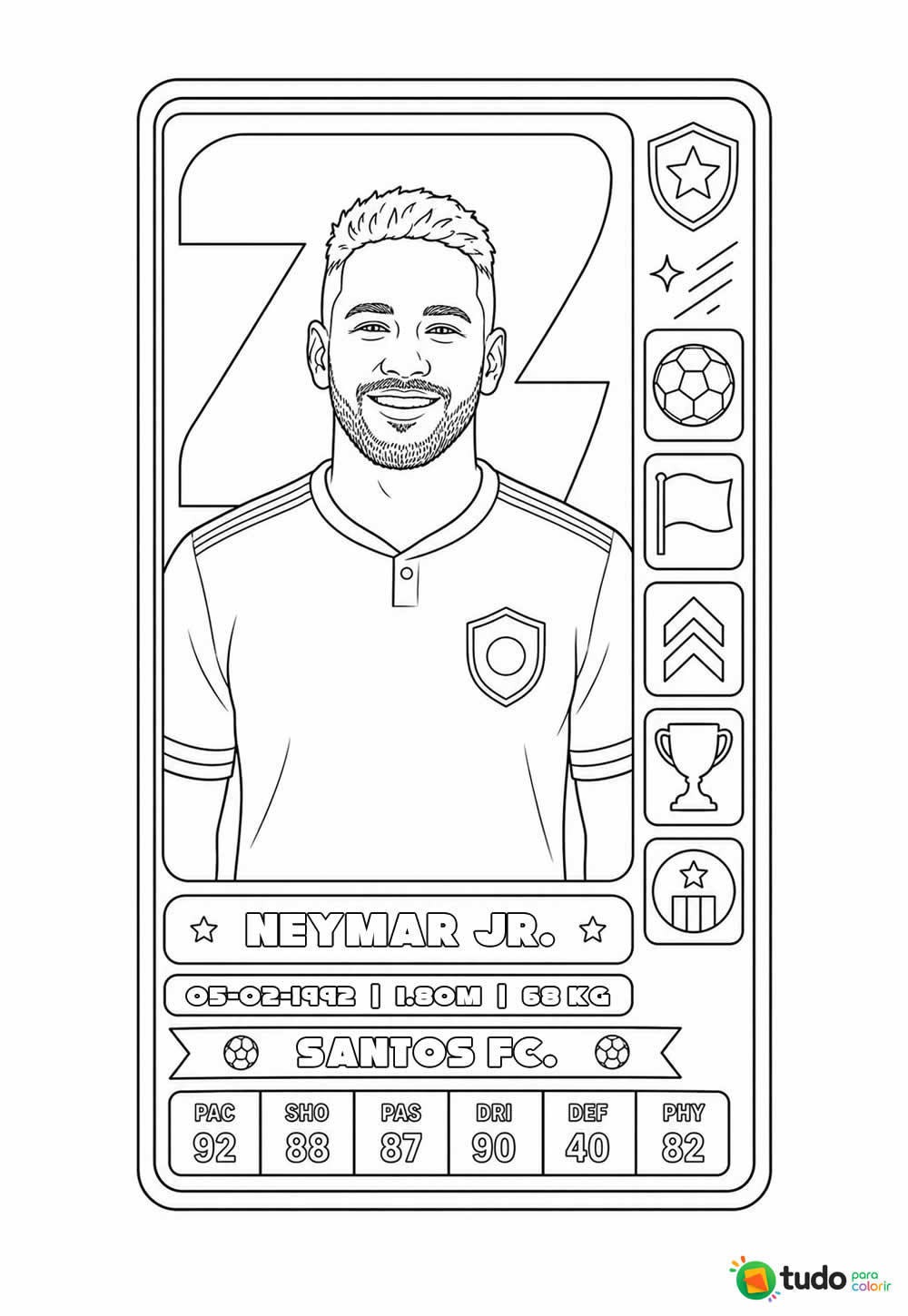 Desenho da Copa do Mundo - Neymar