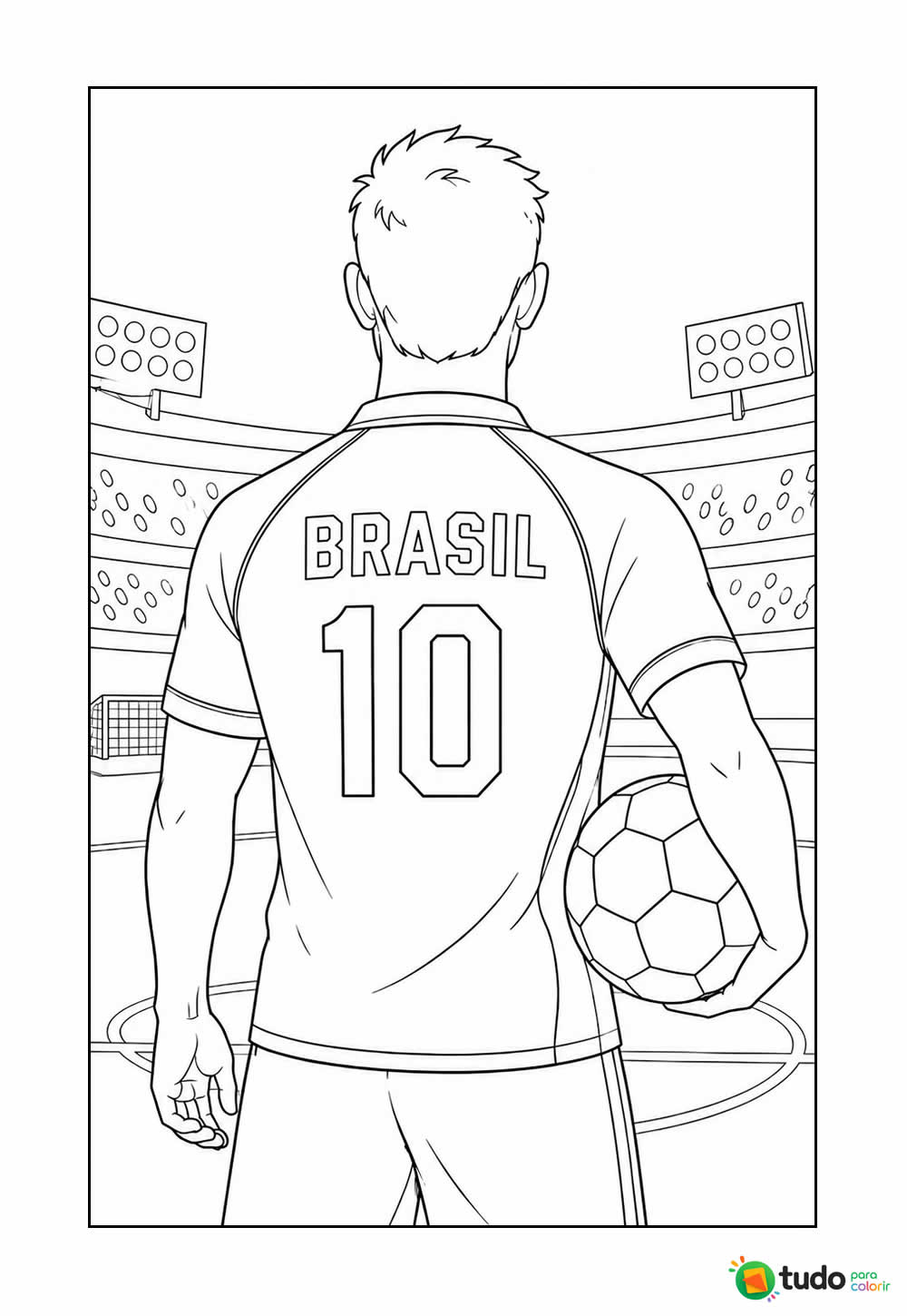 Desenho para colorir - Futebol - Copa do Mundo