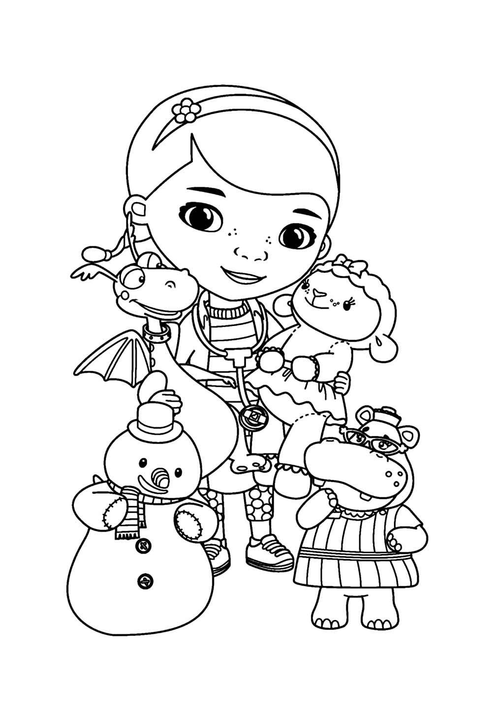 Desenho da Doutora Brinquedos para colorir