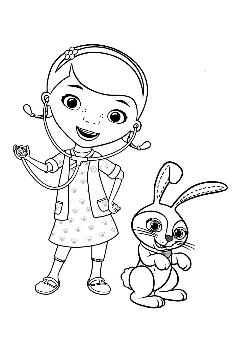 Desenho da Doutora Brinquedos para colorir