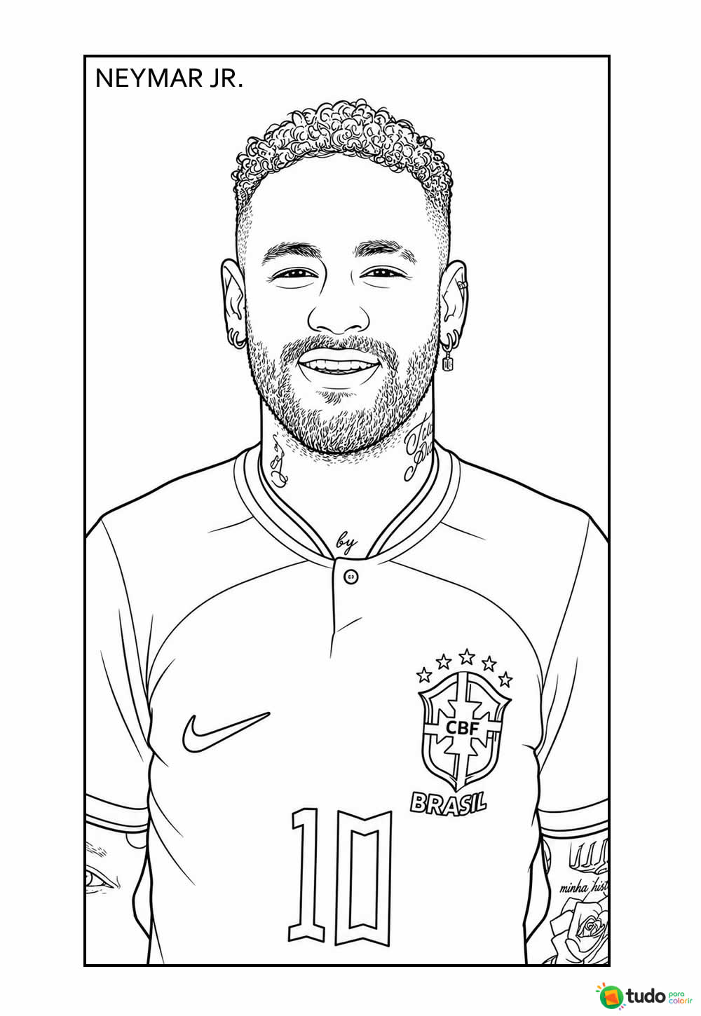 Desenho de Neymar