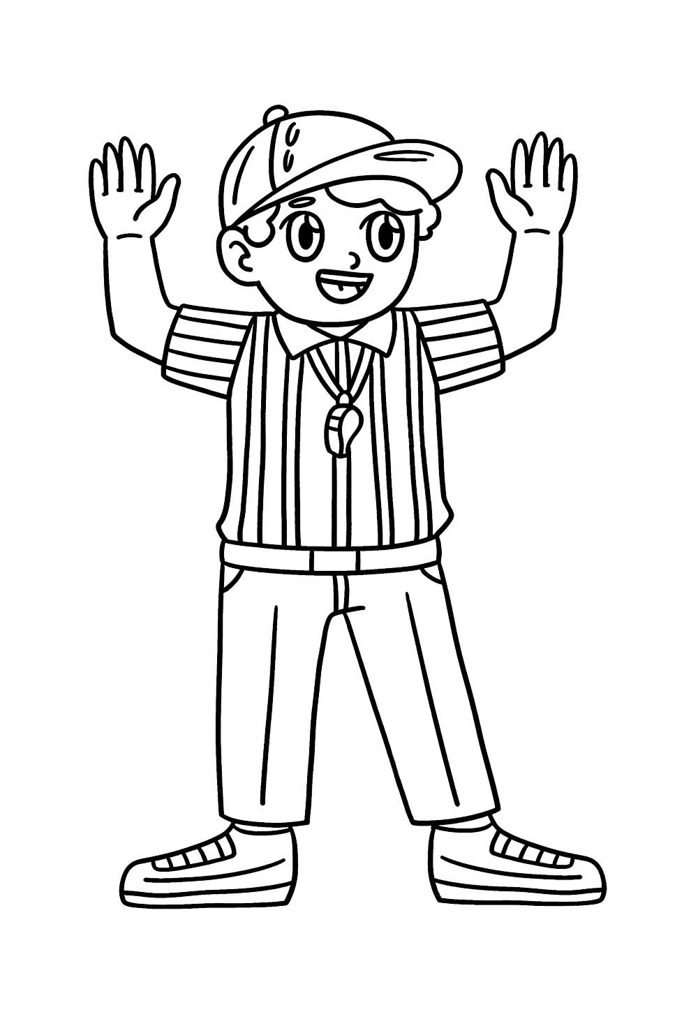Desenho de Árbitro de Futebol para colorir