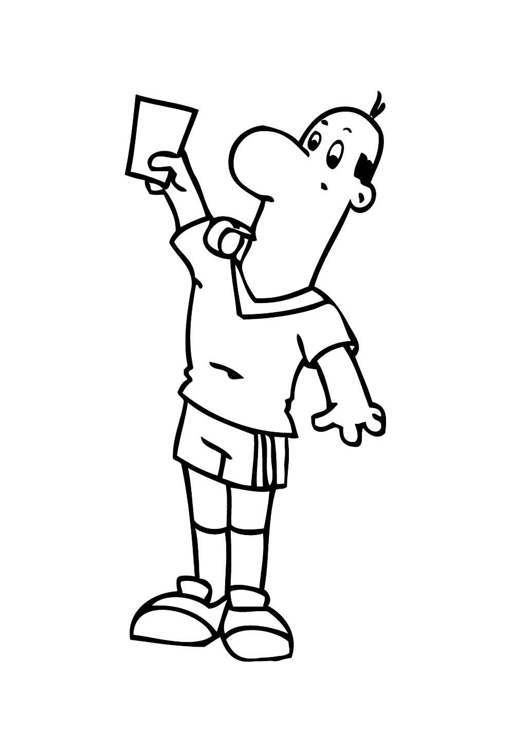 Desenho de Árbitro de Futebol para pintar