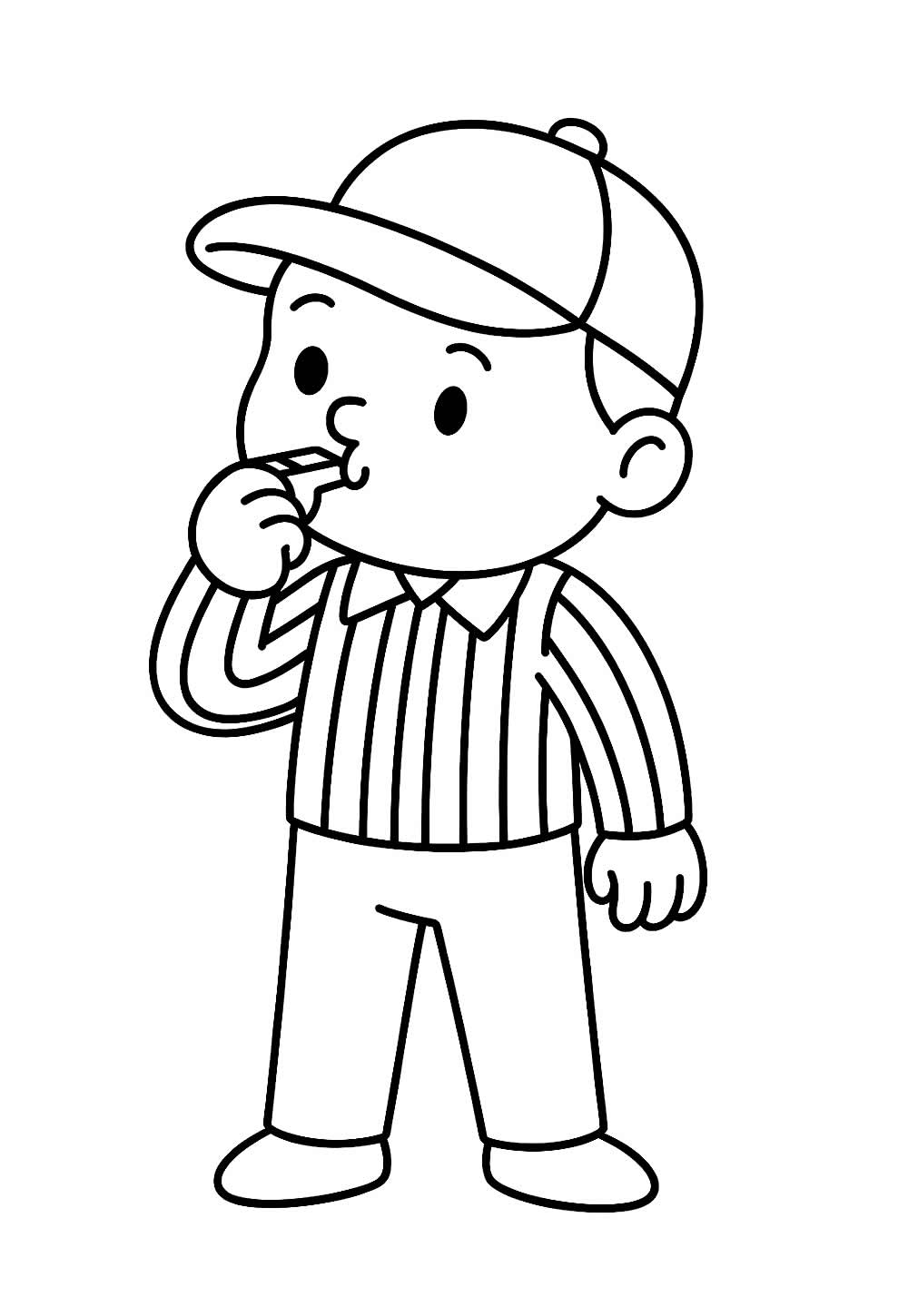 Desenho de Árbitro de Futebol para colorir