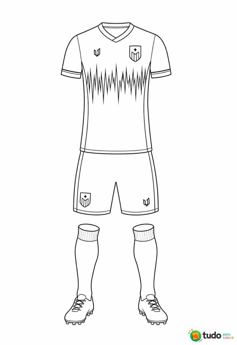 Desenhos de Camisa de Time de Futebol para Colorir e Pintar - Tudo Para ...