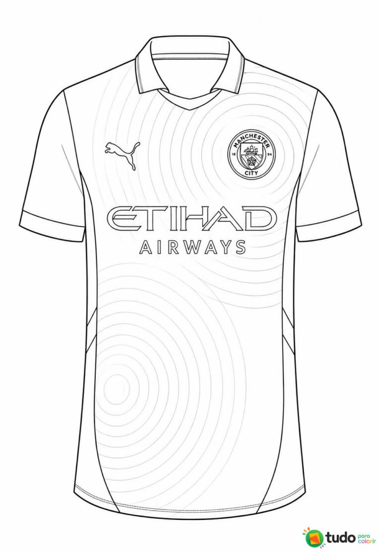 Desenhos de Camisa de Time de Futebol para Colorir e Pintar - Tudo Para ...