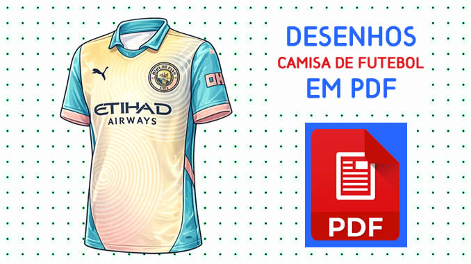 Desenho de Camisas de Time de Futebol em PDF