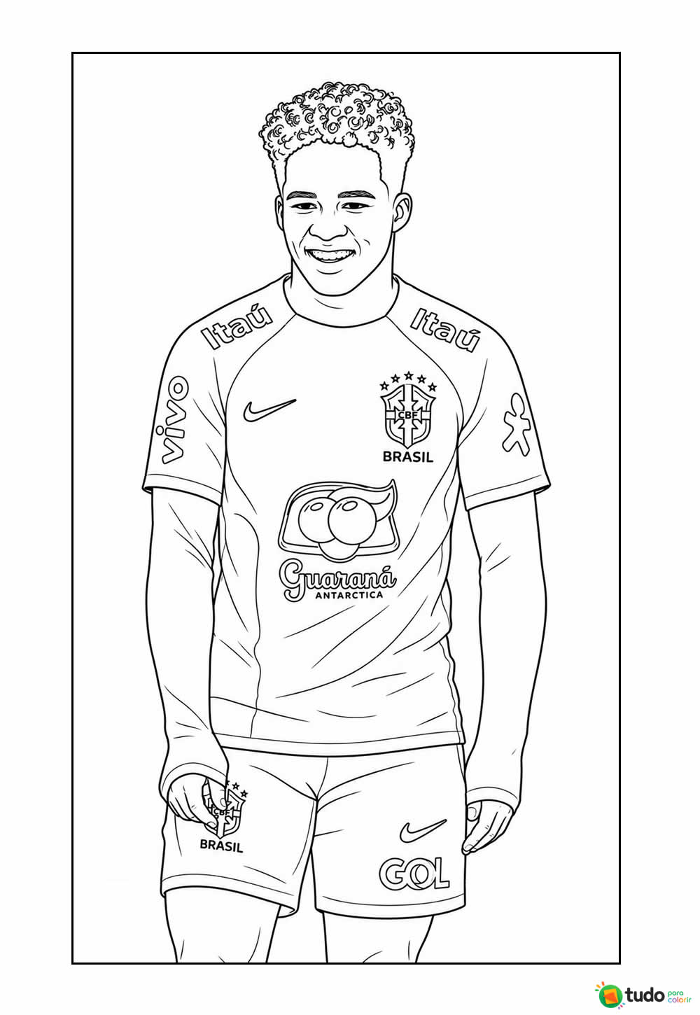 Desenho do Endrick para colorir
